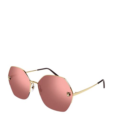 round cartier sunglasses|cartier panthere glasses round.